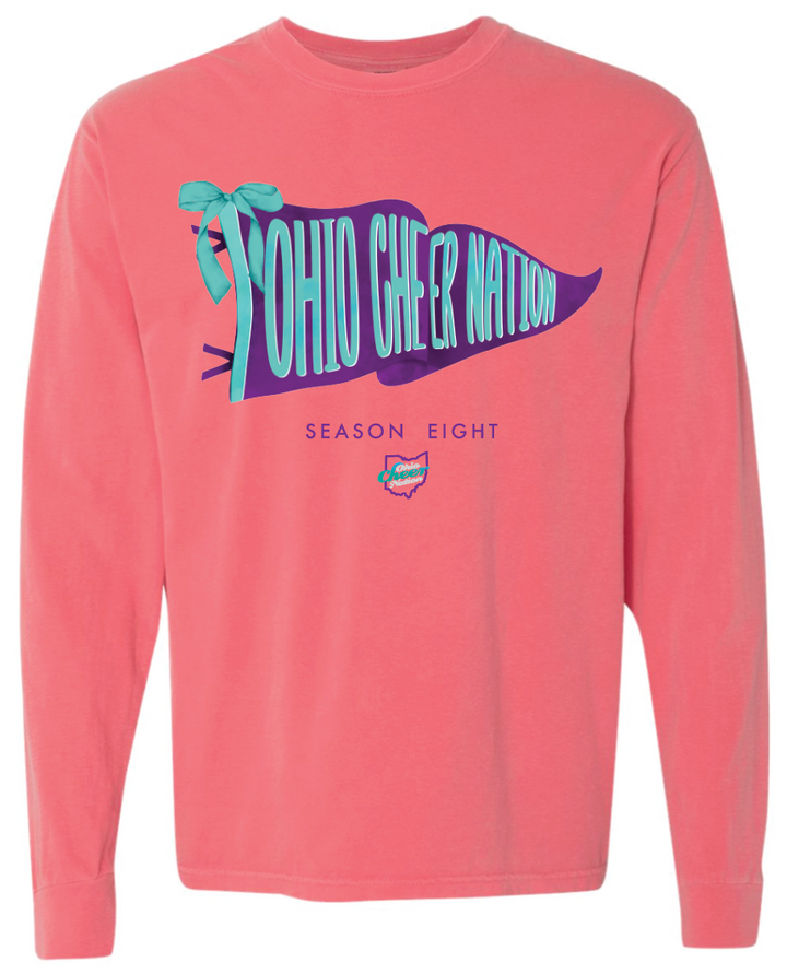 Ohio Cheer Nation Season 8 Heavyweight Comfort Colors Long Sleeve Tee - Adult