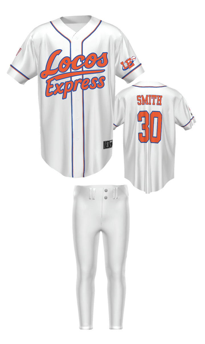 Lima Locos Express 11U Jersey Pants - White (Youth and Adult)