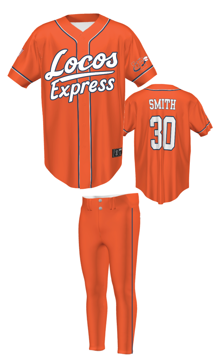 Lima Locos Express 11U Jersey Pants - Orange (Youth and Adult)