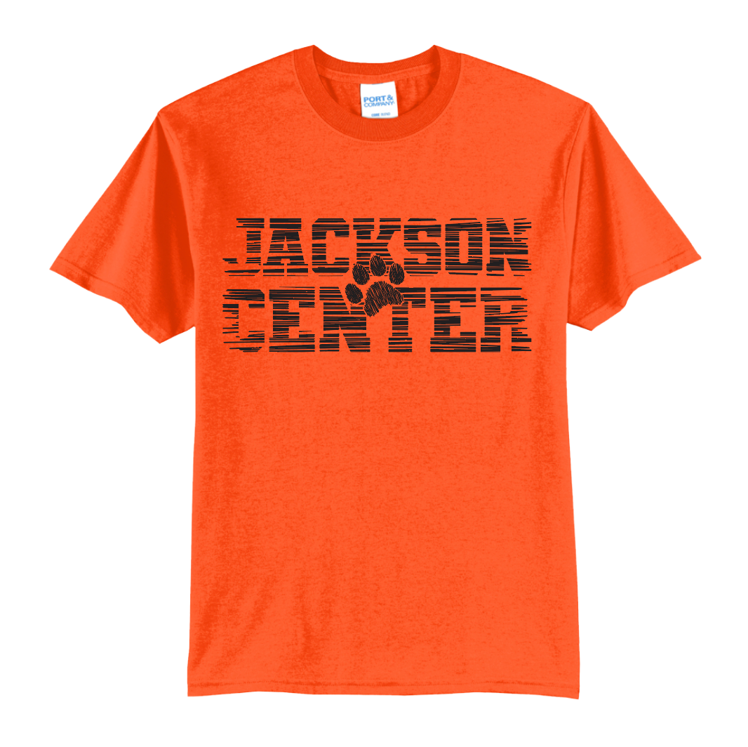 Jackson Center Paw 50/50 Cotton Tee - Adult & Youth