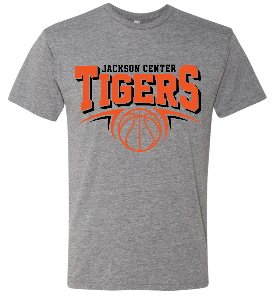 Tigers Basketball Triblend Shirt (Youth & Adult) - Gray