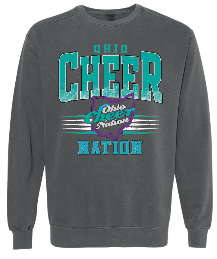 Ohio Cheer Nation Athletic Comfort Colors Crewneck Adult