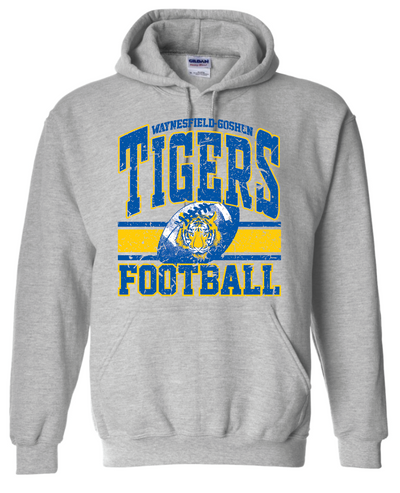 Tiger Football 50/50 Hooded Sweatshirt - Adult