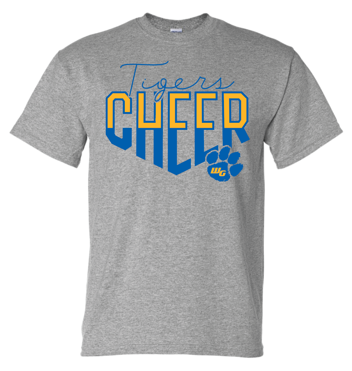 Tiger Cheer 50/50 Cotton Tee - Adult & Youth