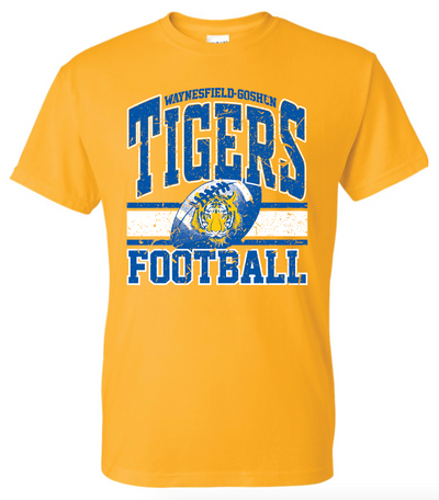 Tiger Football 50/50 Cotton Tee - Adult & Youth