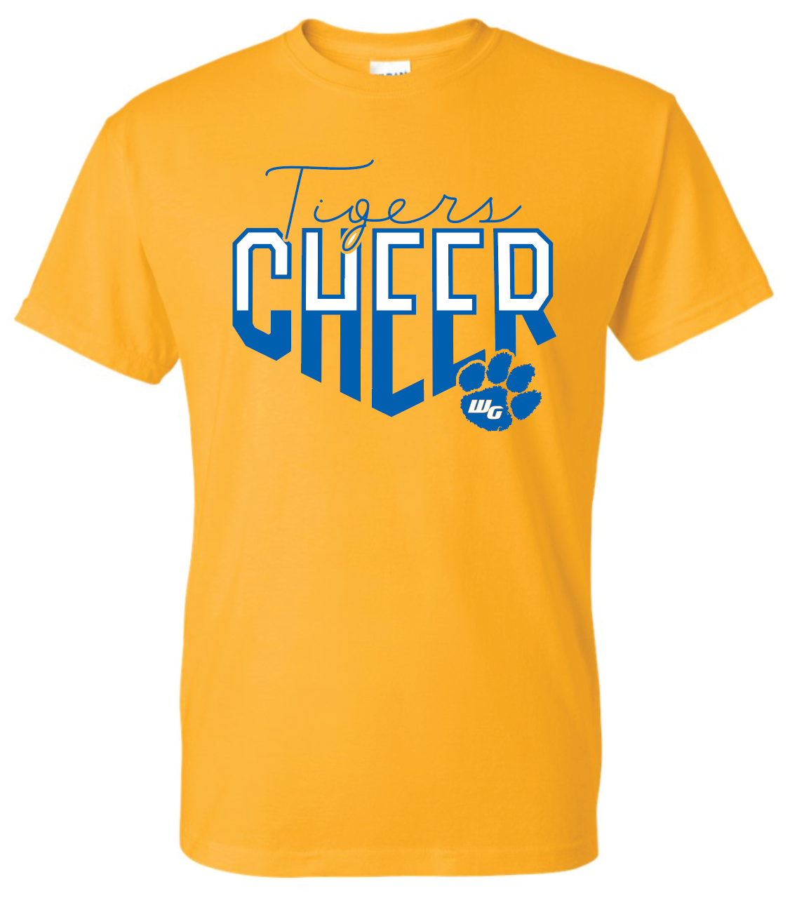 Tiger Cheer 50/50 Cotton Tee - Adult & Youth