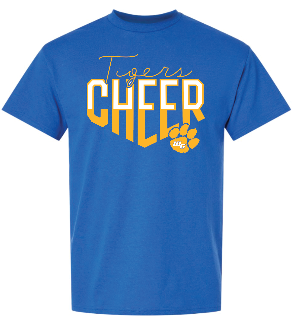 Tiger Cheer 50/50 Cotton Tee - Adult & Youth