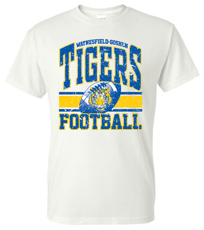 Tiger Football 50/50 Cotton Tee - Adult & Youth