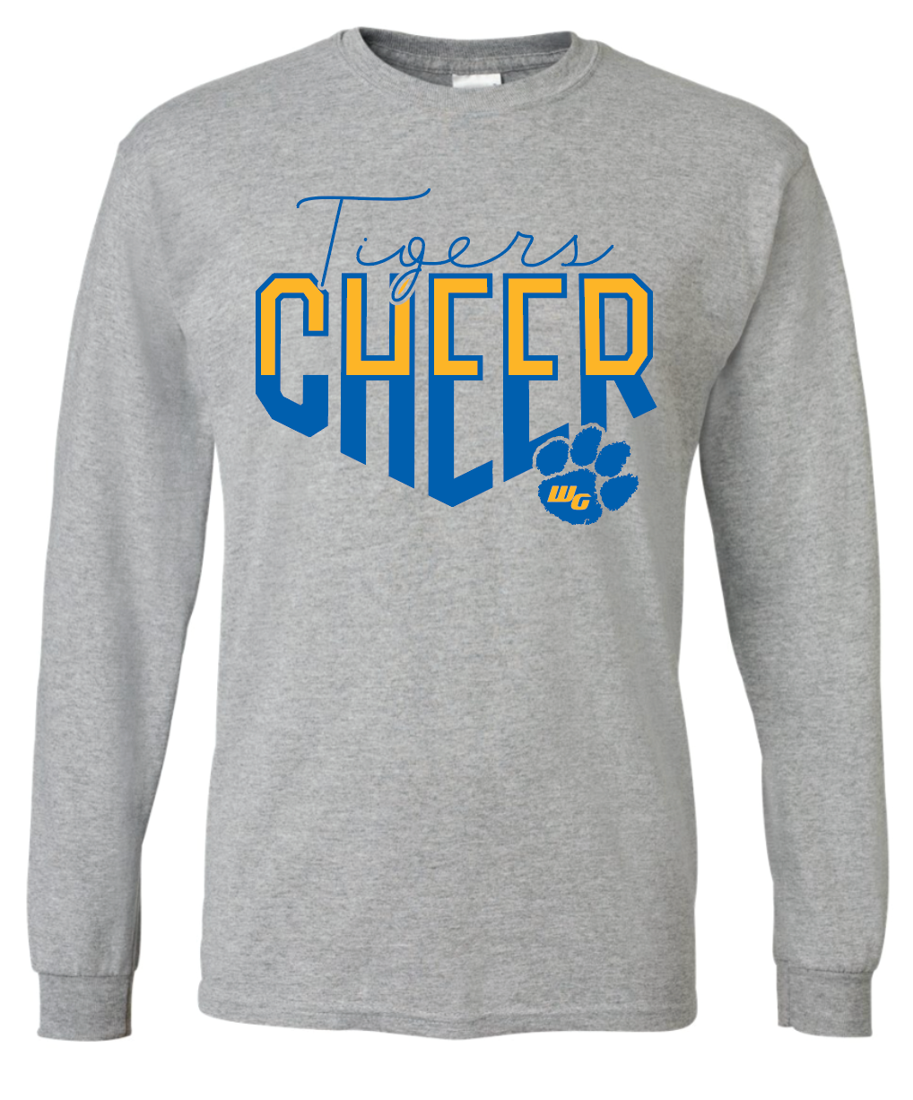 Tiger Cheer 50/50 Long Sleeve - Adult