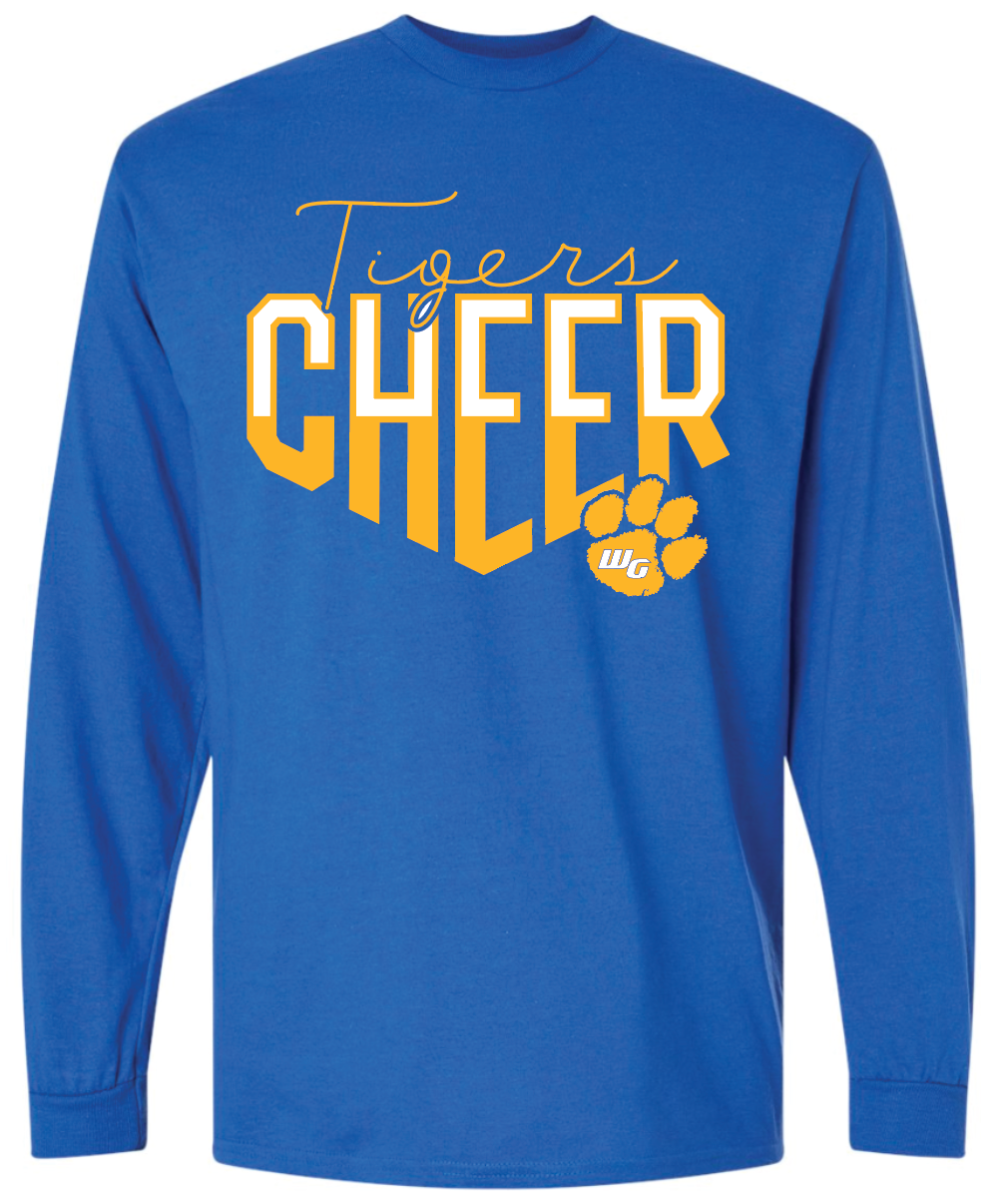 Tiger Cheer 50/50 Long Sleeve - Adult