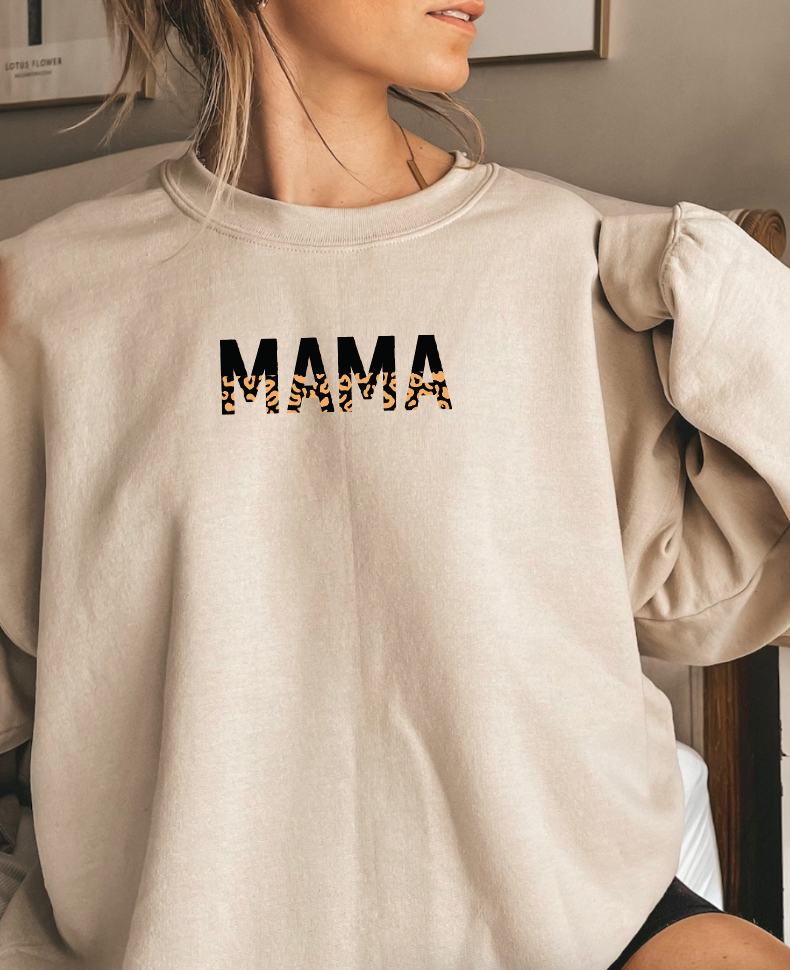 Mama Adult Gildan Sand Crewneck