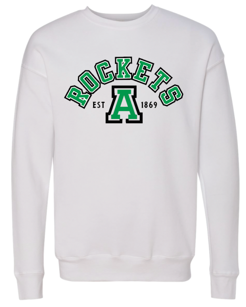 Rocket Block Crewneck Sweatshirt- Youth