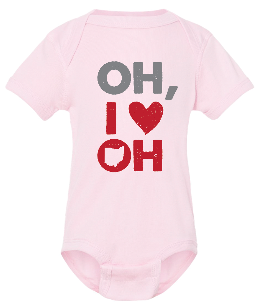 Oh, I love OH! Infant Onesie (Pink and White available)