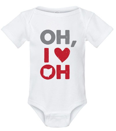 Oh, I love OH! Infant Onesie (Pink and White available)