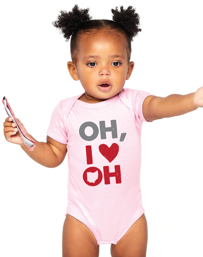 Oh, I love OH! Infant Onesie (Pink and White available)