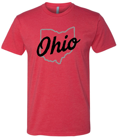 Ohio Outline Triblend Tee- Unisex