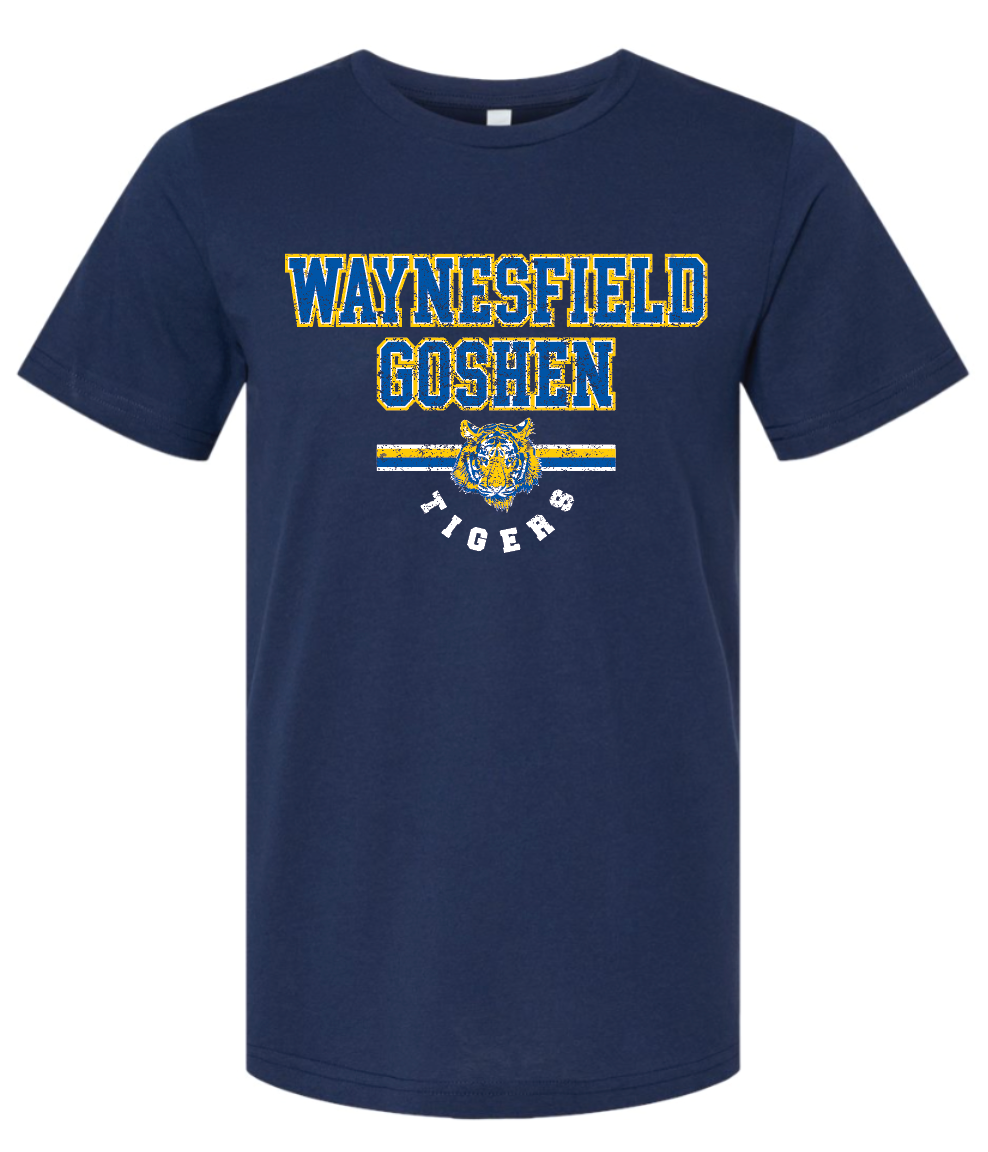 Waynesfield-Goshen Tigers Block Tee - Adult