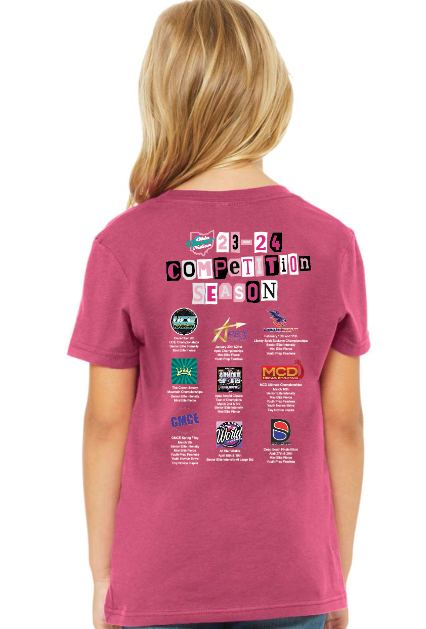 YOUTH 23-24 Competition Season Triblend Tshirt (Pink)