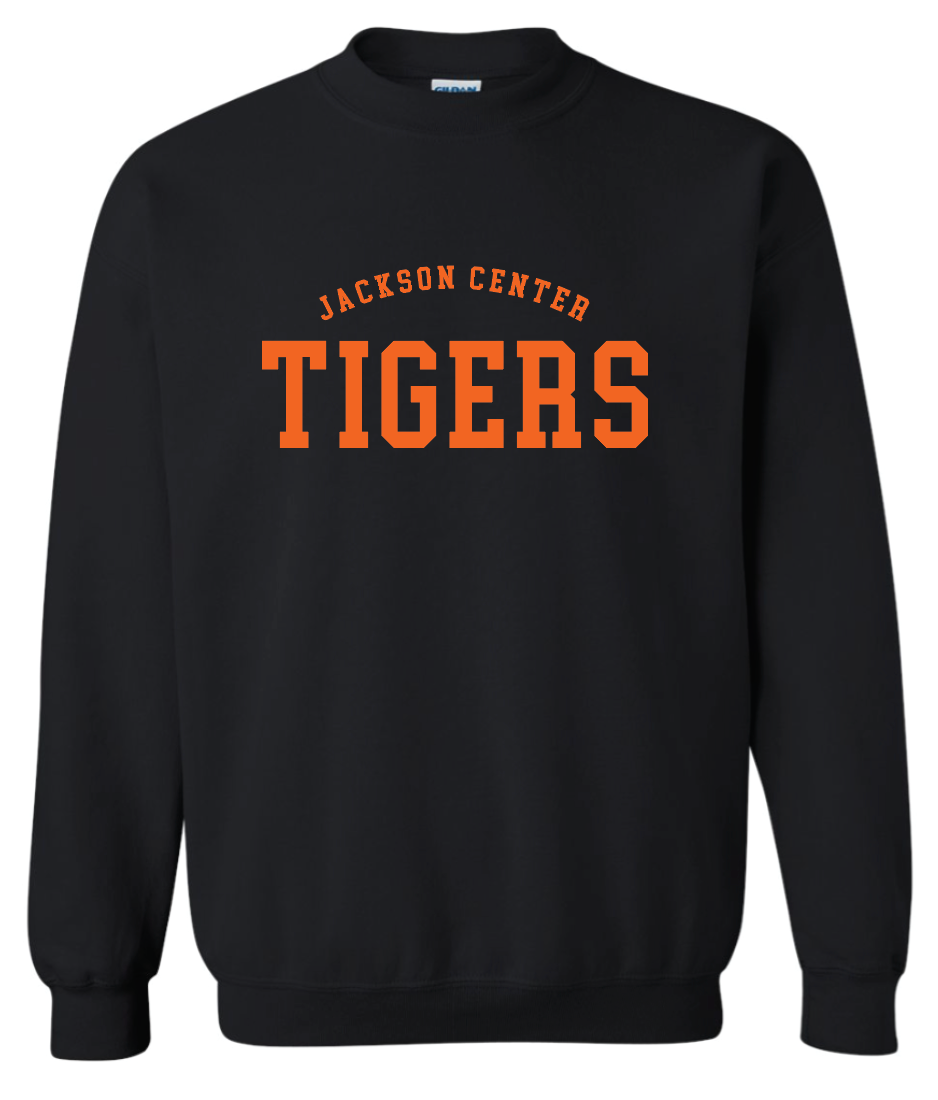 Tigers Cut Crewneck (hemmed) - Black *custom pre-order*