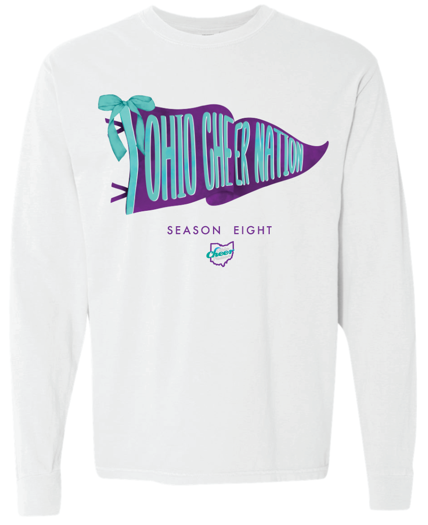 Ohio Cheer Nation Season 8 Heavyweight Comfort Colors Long Sleeve Tee - Adult