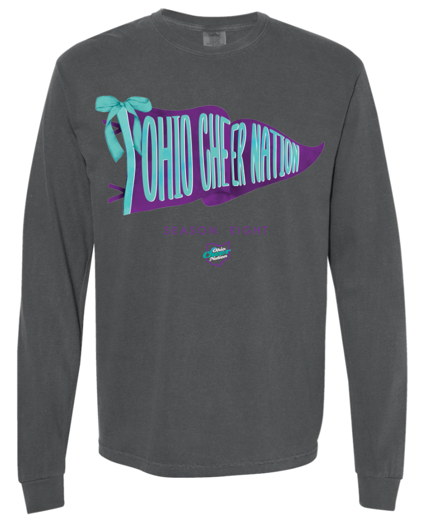 Ohio Cheer Nation Season 8 Heavyweight Comfort Colors Long Sleeve Tee - Adult