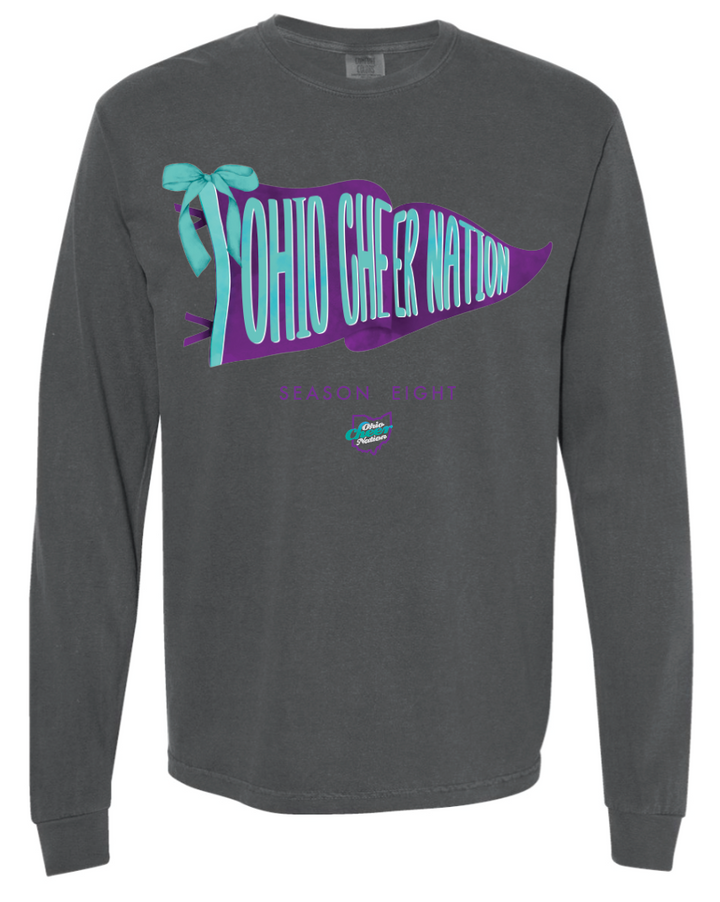 Ohio Cheer Nation Season 8 Heavyweight Comfort Colors Long Sleeve Tee - Adult