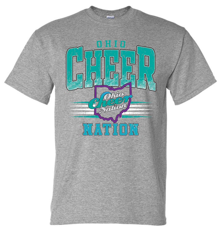 Ohio Cheer Nation Athletic 50/50 Cotton Tee - Adult & Youth