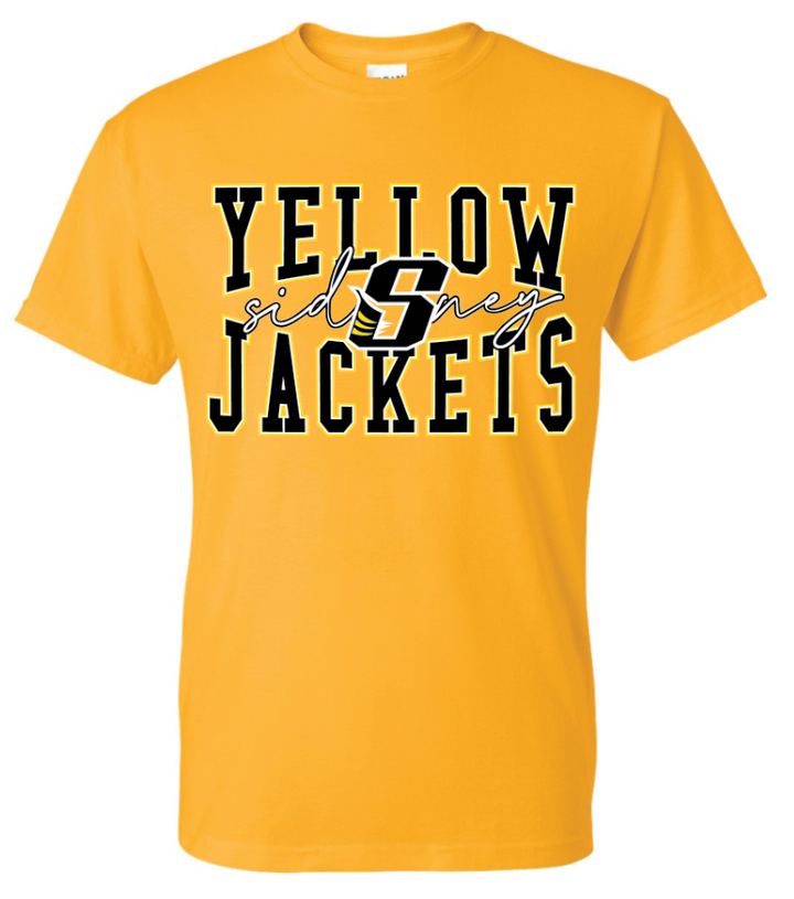 Whittier Sidney Yellow Jackets 50/50 Cotton Tee - Adult & Youth