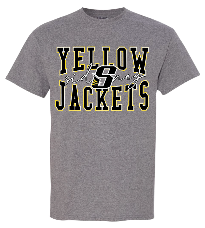 Whittier Sidney Yellow Jackets 50/50 Cotton Tee - Adult & Youth