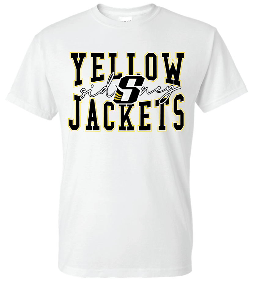 Whittier Sidney Yellow Jackets 50/50 Cotton Tee - Adult & Youth