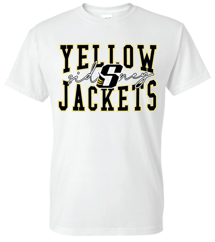Whittier Sidney Yellow Jackets 50/50 Cotton Tee - Adult & Youth