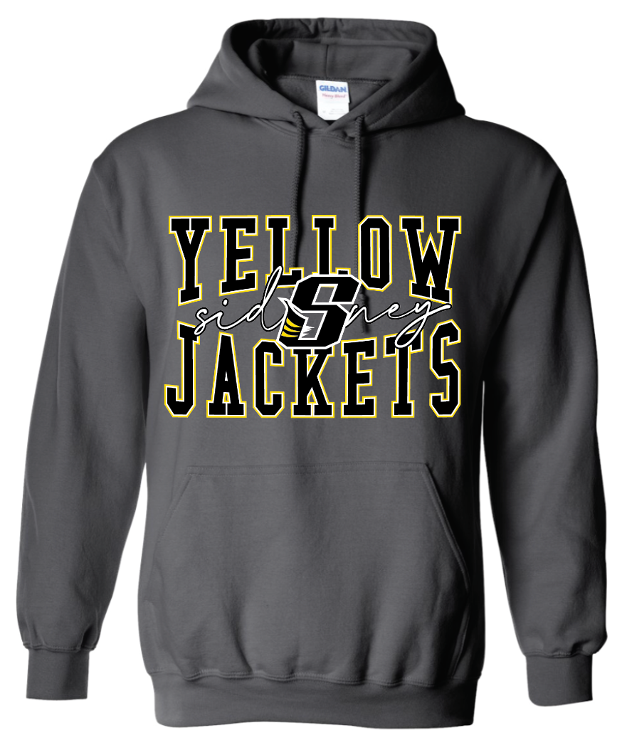 Whittier Sidney Yellow Jackets 50/50 Cotton Hooded Sweatshirt - Youth & Adult