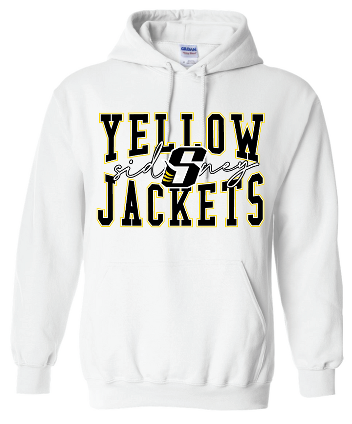 Whittier Sidney Yellow Jackets 50/50 Cotton Hooded Sweatshirt - Youth & Adult