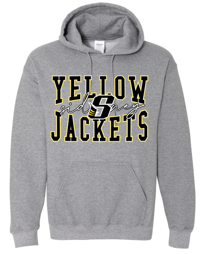 Whittier Sidney Yellow Jackets 50/50 Cotton Hooded Sweatshirt - Youth & Adult