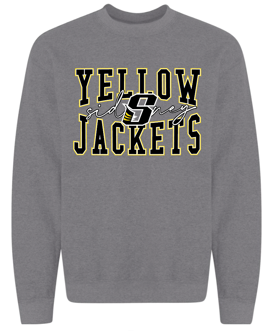 Whittier Sidney Yellow Jackets 50/50 Cotton Crewneck - Youth & Adult