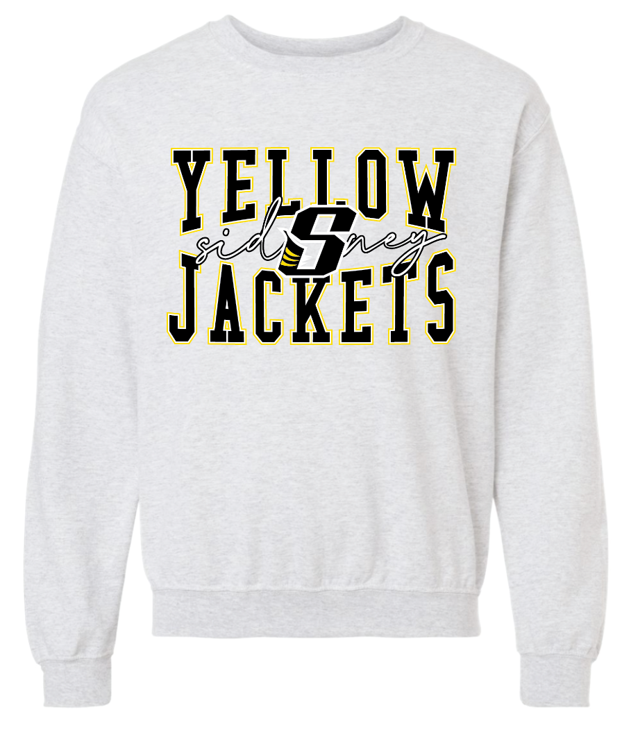 Whittier Sidney Yellow Jackets 50/50 Cotton Crewneck - Youth & Adult