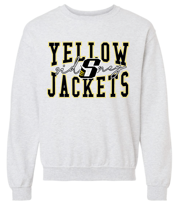 Whittier Sidney Yellow Jackets 50/50 Cotton Crewneck - Youth & Adult