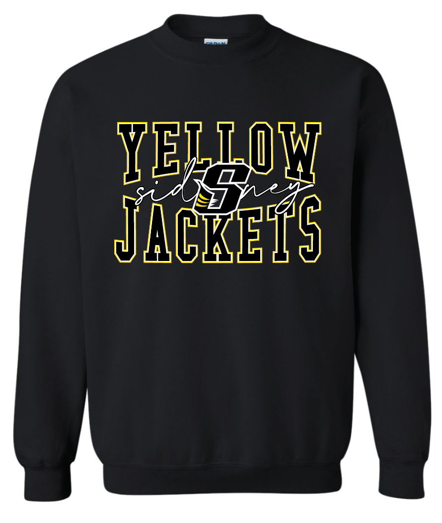Whittier Sidney Yellow Jackets 50/50 Cotton Crewneck - Youth & Adult