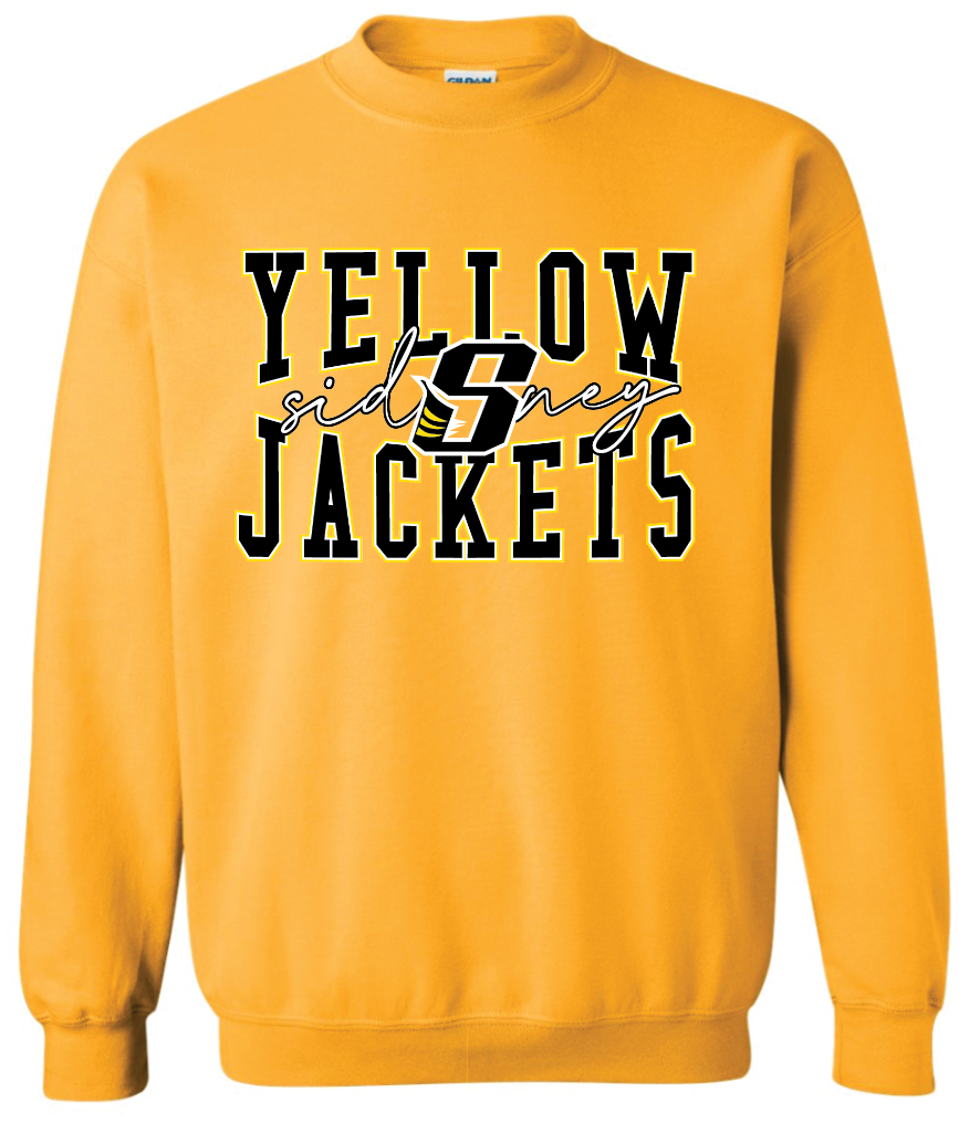 Whittier Sidney Yellow Jackets 50/50 Cotton Crewneck - Youth & Adult