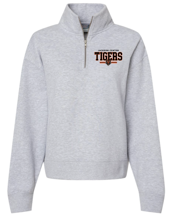 Women's Sueded Fleece Quarter-Zip Pullover (with paw)