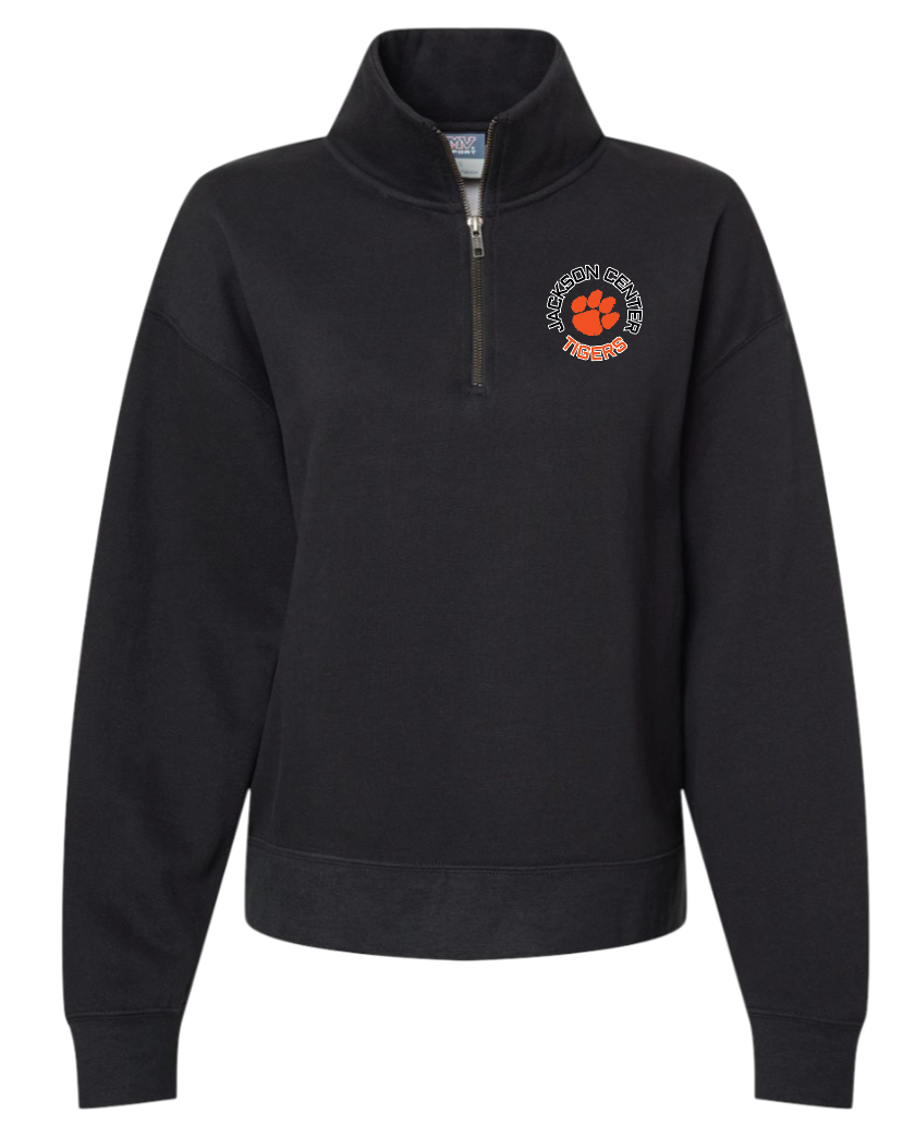 Women's Sueded Fleece Quarter-Zip Pullover (with paw)