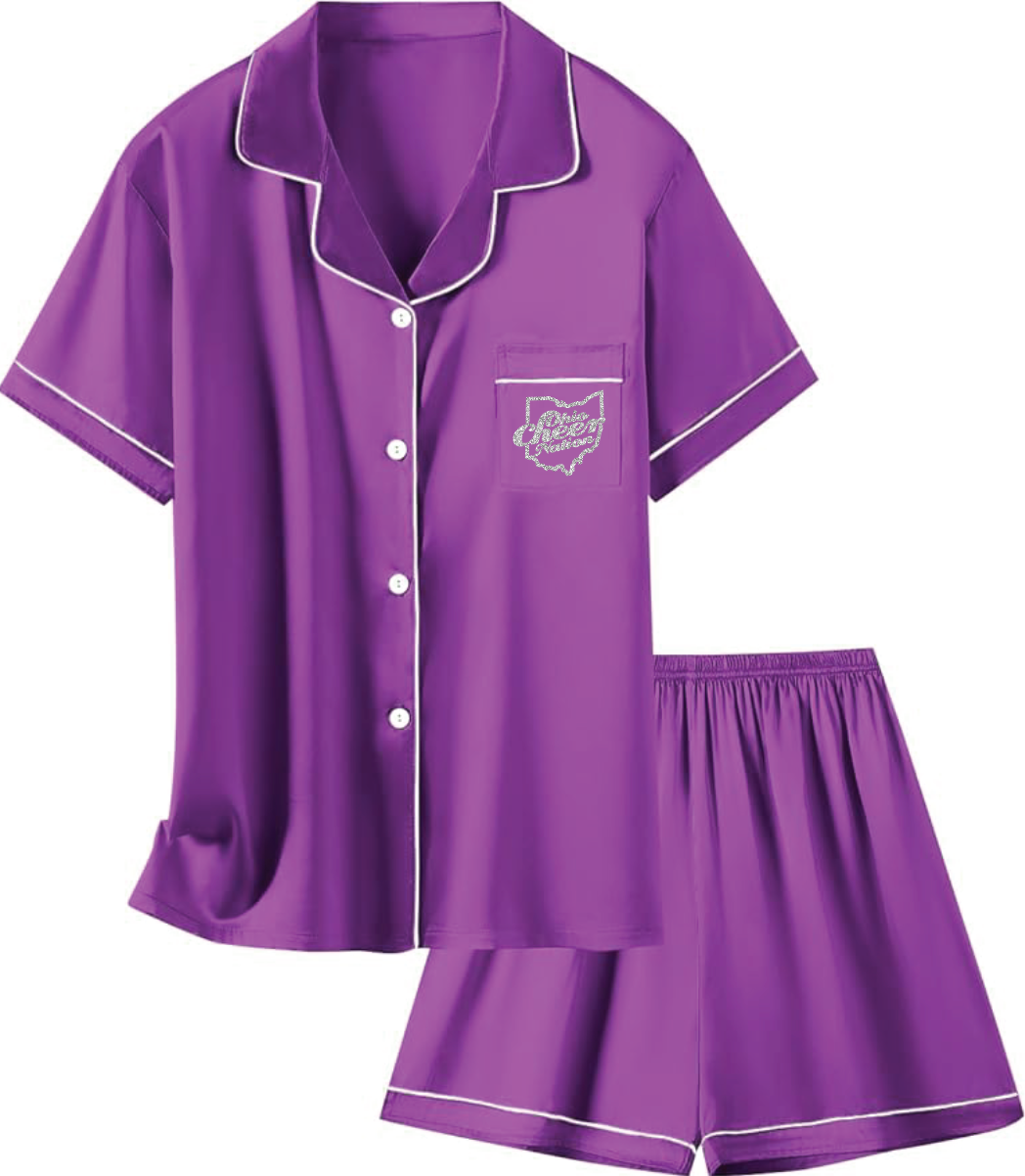 Ohio Cheer Nation Satin Silky PJ Set - Girls