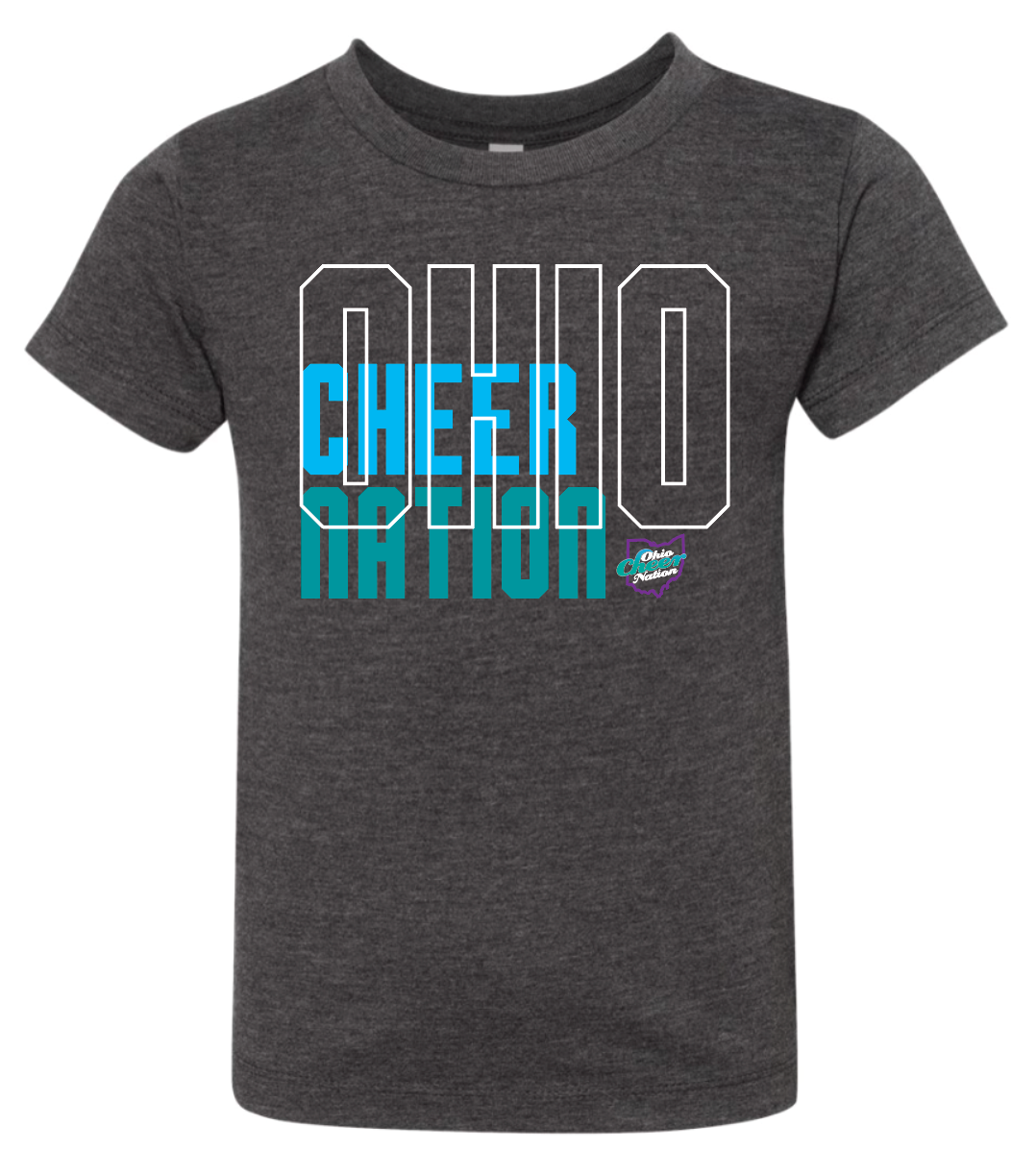 Ohio Cheer Nation Block Bella tee Toddler