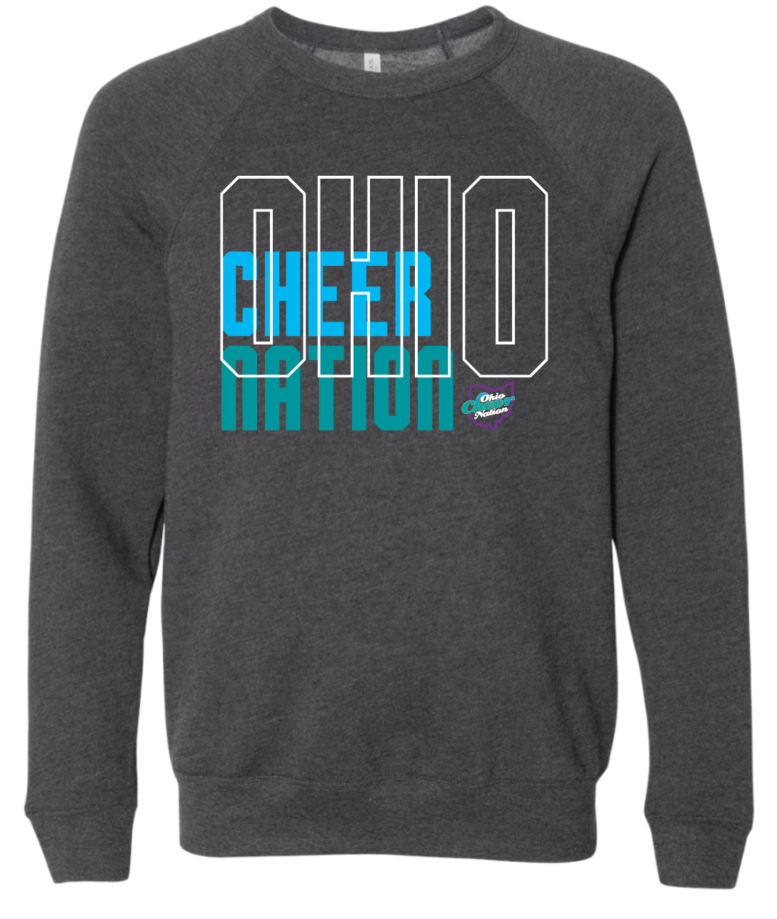 Ohio Cheer Nation Bock Bella Adult Crewneck Sweatshirt