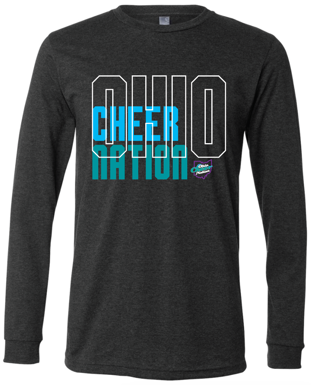 Ohio Cheer Nation Block Long Sleeve Triblend Adult