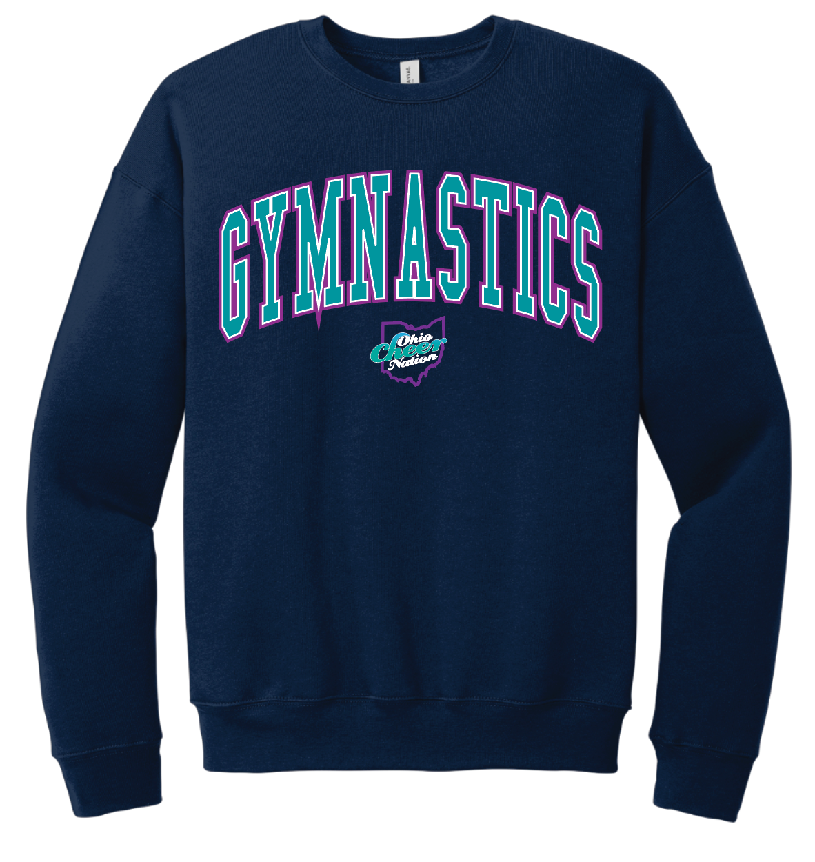 Ohio Cheer Nation Gymnastics - Bella Adult Crewneck Sweatshirt