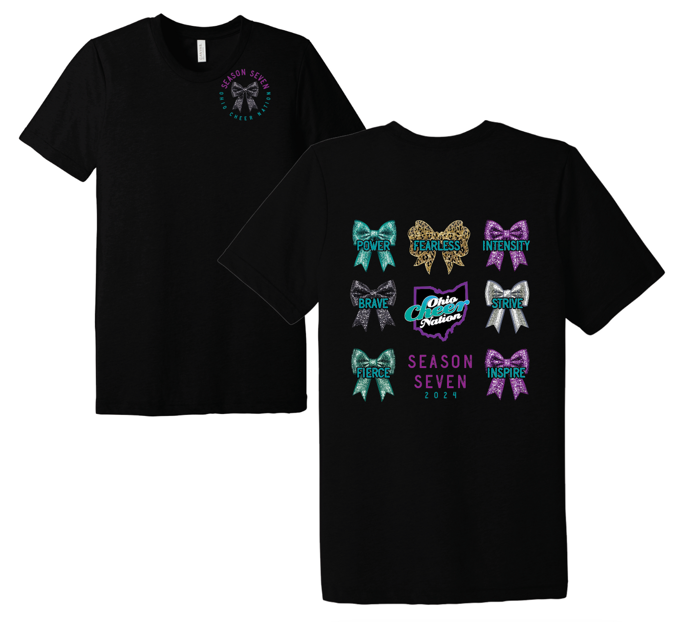 Ohio Cheer Nation SEASON SEVEN Team Shirt - Bella (Youth and Adult)