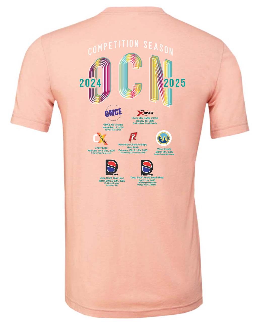 24-25 Competition Season Triblend Tshirt (Peach)