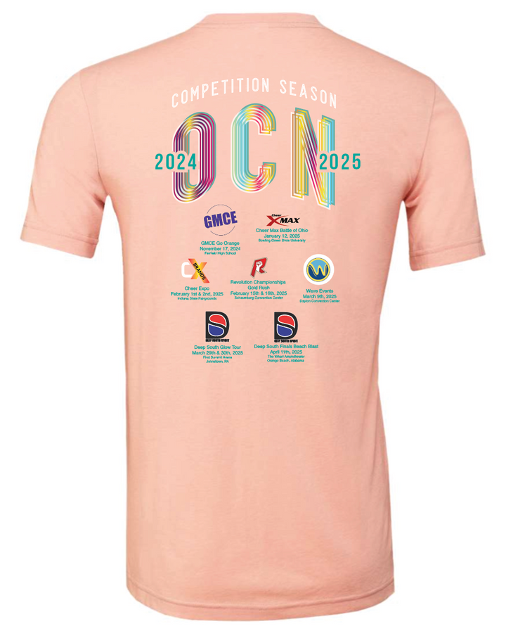 24-25 Competition Season Triblend Tshirt (Peach)