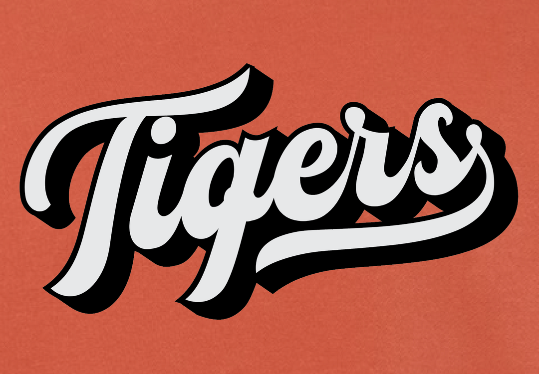 Tigers Glitter Script Heavyweight Crewneck